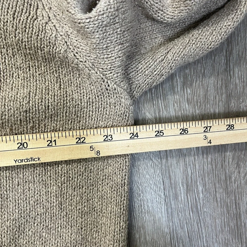 VTG Polo Ralph Lauren Shawl Collar Knit Sweater Mens XL Brown Linen Cotton Blend